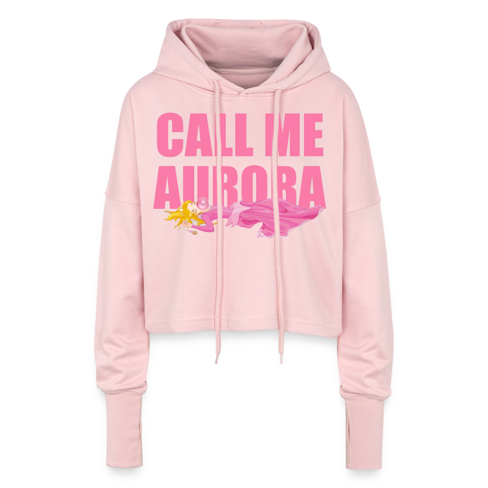 DOLLY® Call Me Aurora Cropped Women’s Hoodie - light pink