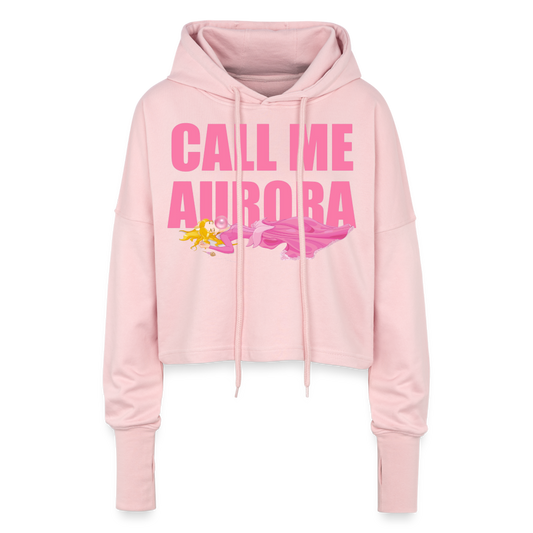 DOLLY® Call Me Aurora Cropped Women’s Hoodie - light pink