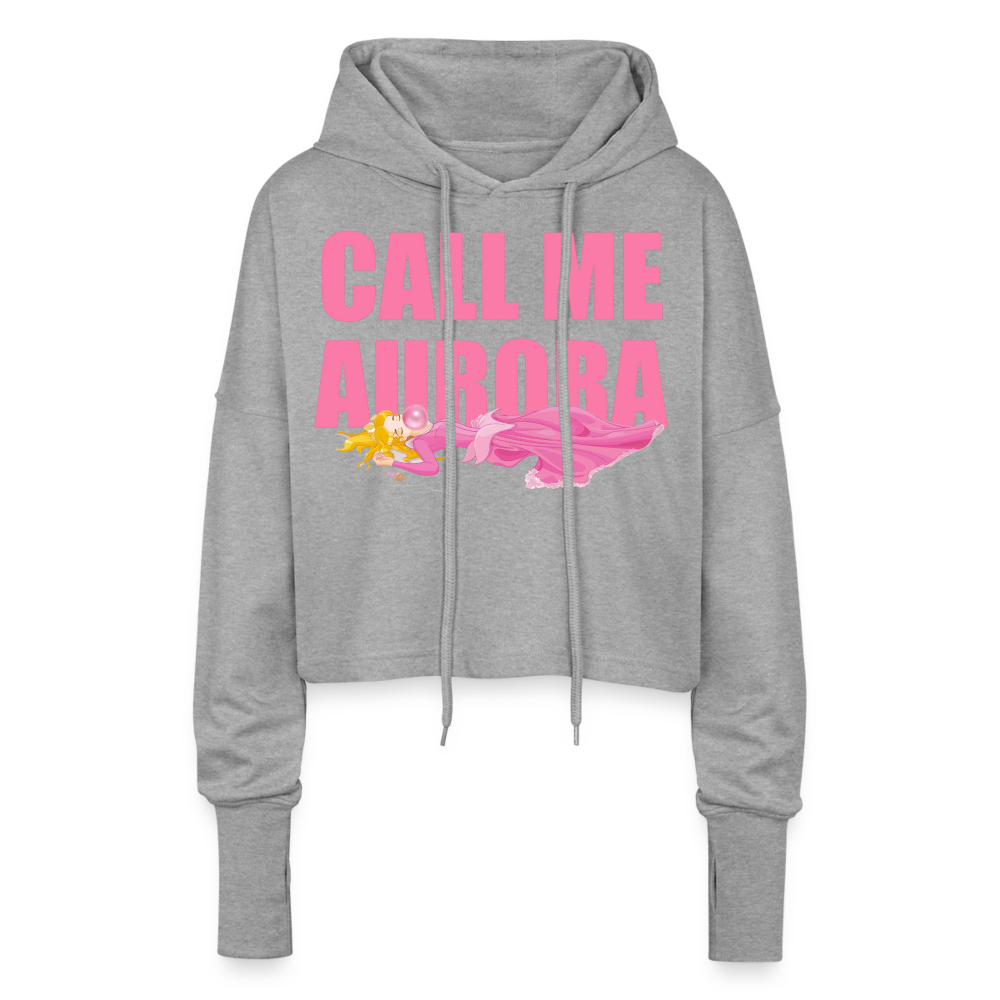 DOLLY® Call Me Aurora Cropped Women’s Hoodie - heather grey