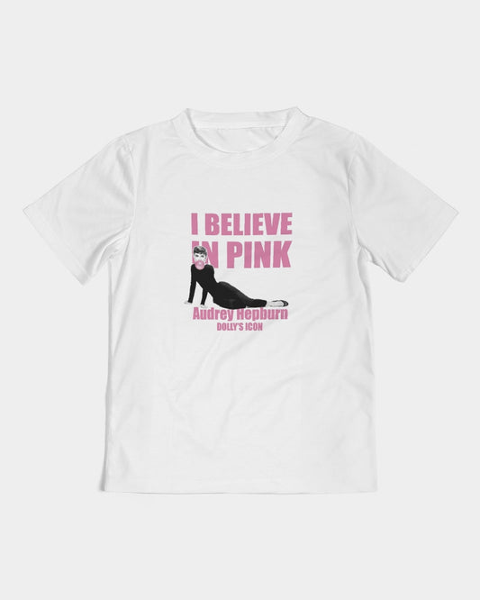 'I Believe in Pink' - Audrey Hepburn Photo Kids  All-Over Print Tee