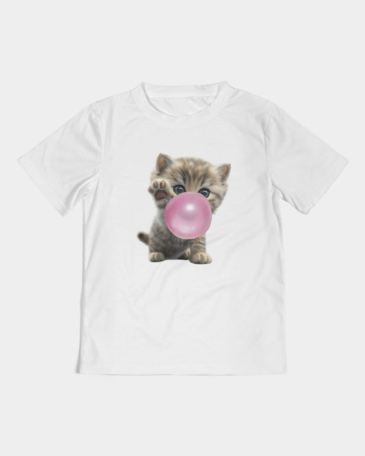 Pink Please! Bubblegum and a Kitten Kids  All-Over Print Tee