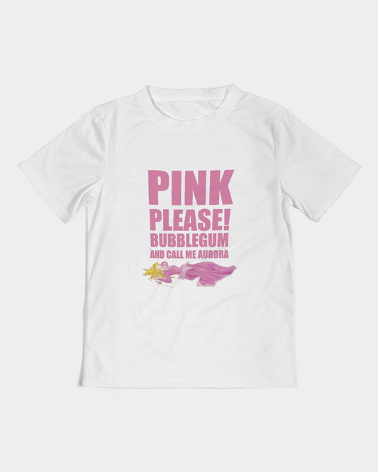 Pink Please! Bubblegum and Call me Aurora Kids  All-Over Print Tee