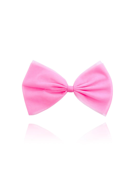 DOLLY PINK PLEASE! BIG CHIFFON HAIR BOW/ BROACH Aurora Bubblegum pink