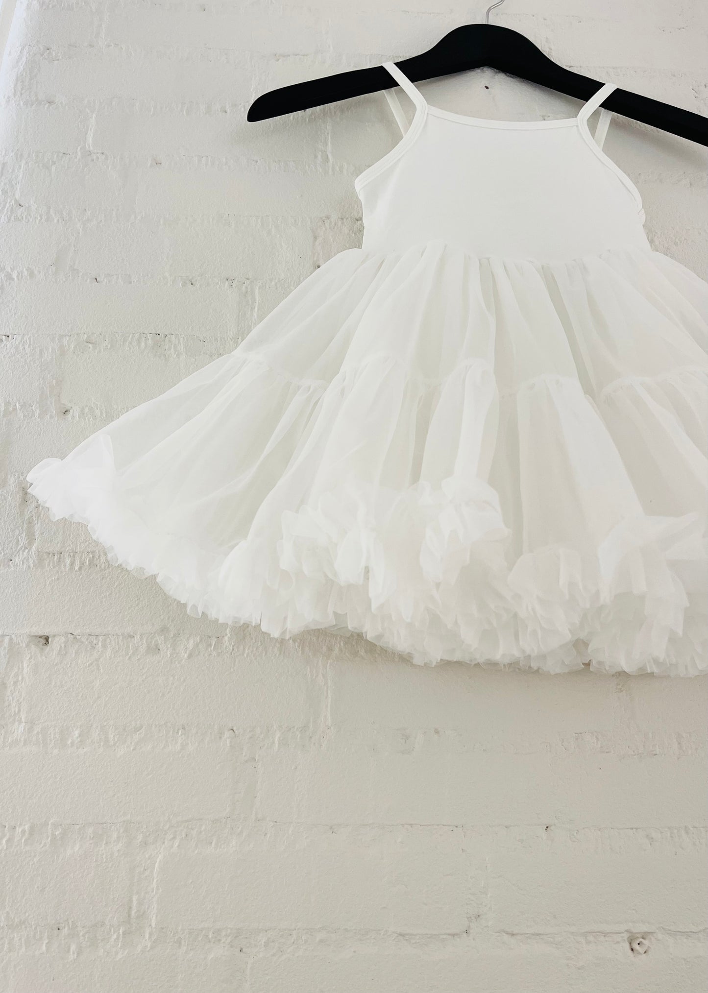 DOLLY PETTI SPAGHETTI PETTISKIRT TUTU DRESS off-white