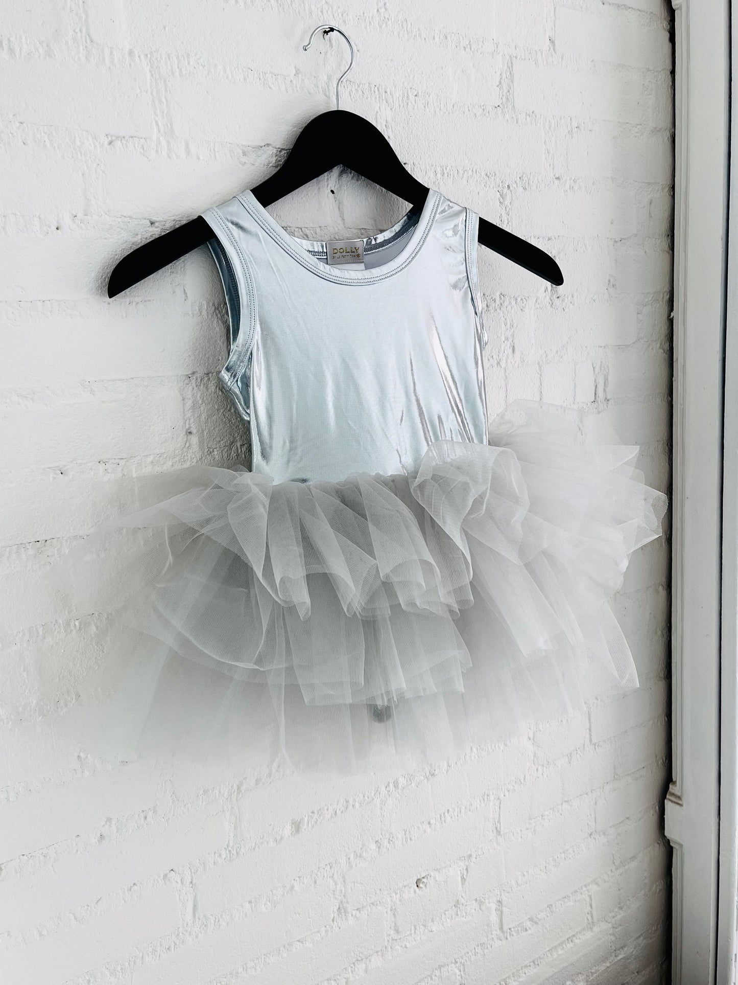 DOLLY TIMELESS METALLIC TUTU DRESS silver