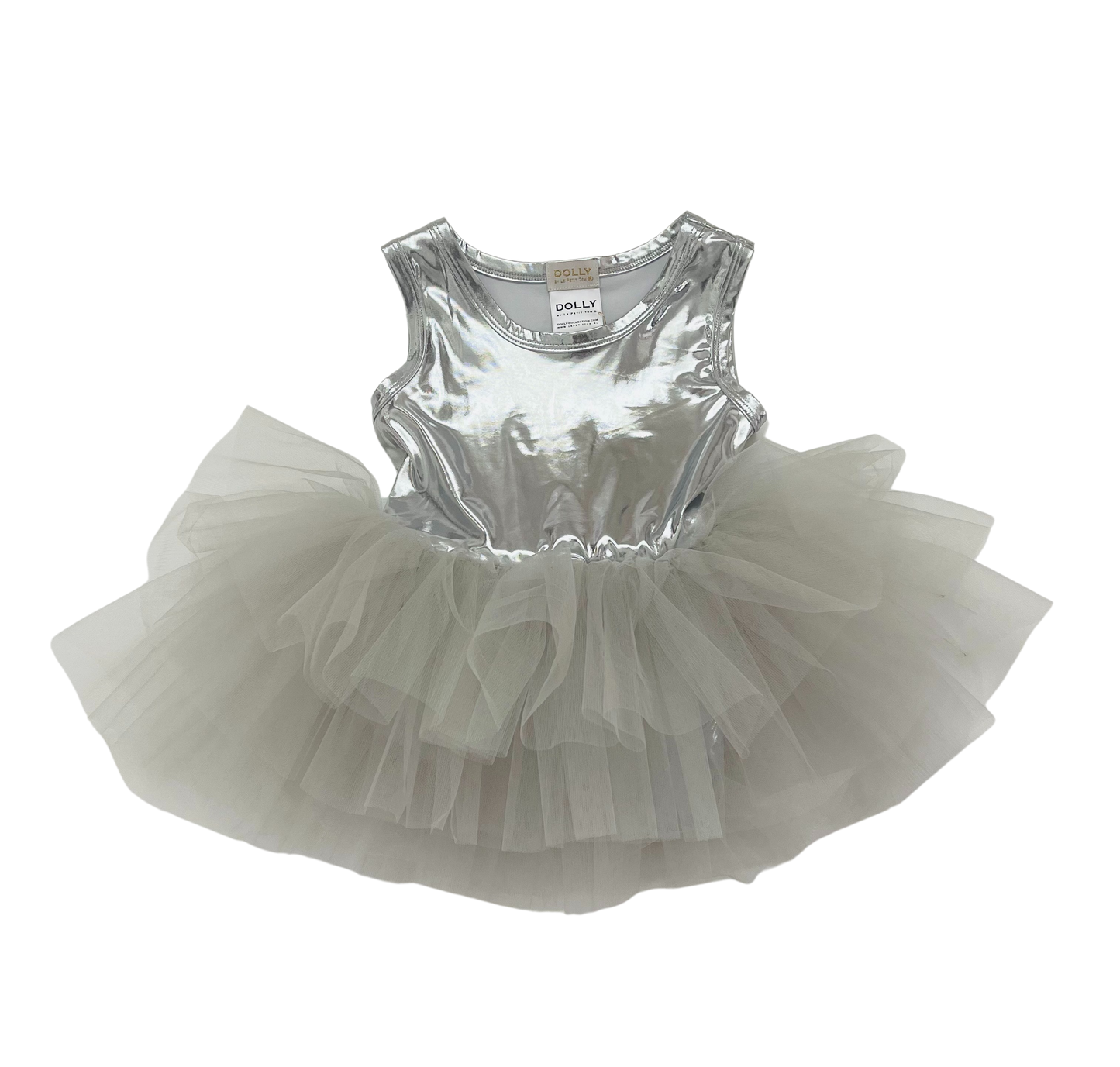 DOLLY TIMELESS METALLIC TUTU DRESS silver