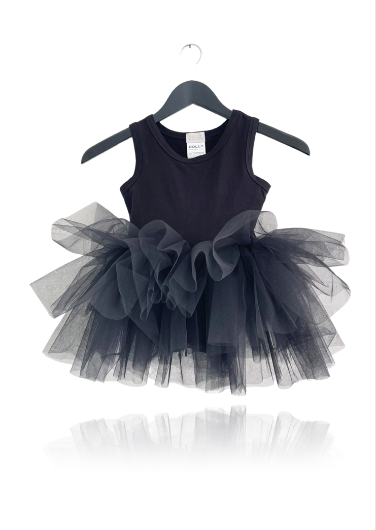 DOLLY TIMELESS COTTON TUTU DRESS black