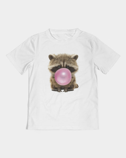 Pink Please! Bubblegum and a Baby Racoon Kids  All-Over Print Tee