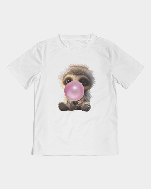 Pink Please! Bubblegum and a Baby Sloth Kids  All-Over Print Tee