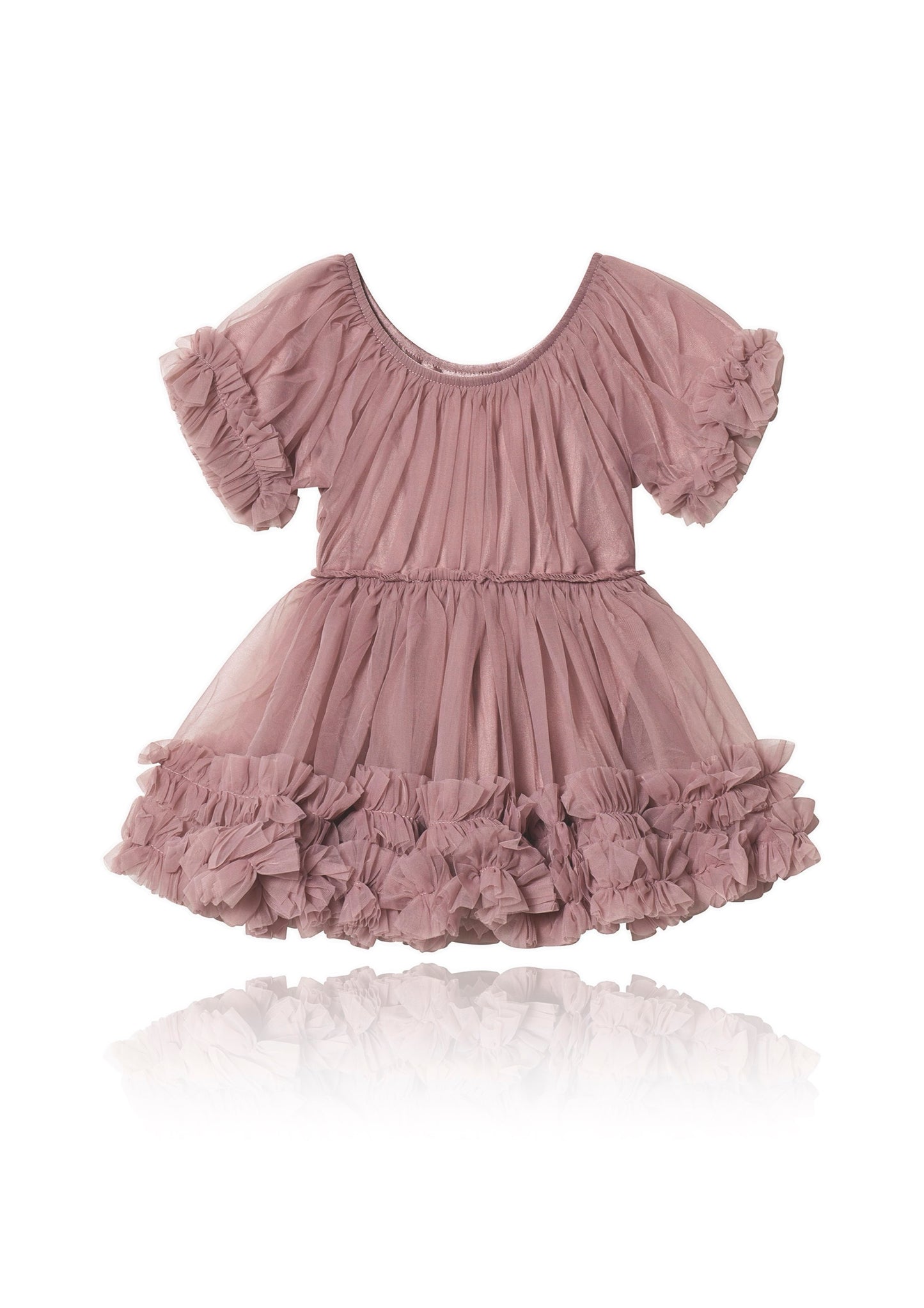 VESTIDO CON VOLANTES DOLLY by Le Petit Tom ® malva