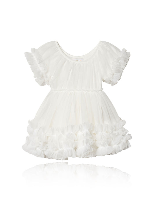 DOLLY by Le Petit Tom ® FRILLY DRESS off-white