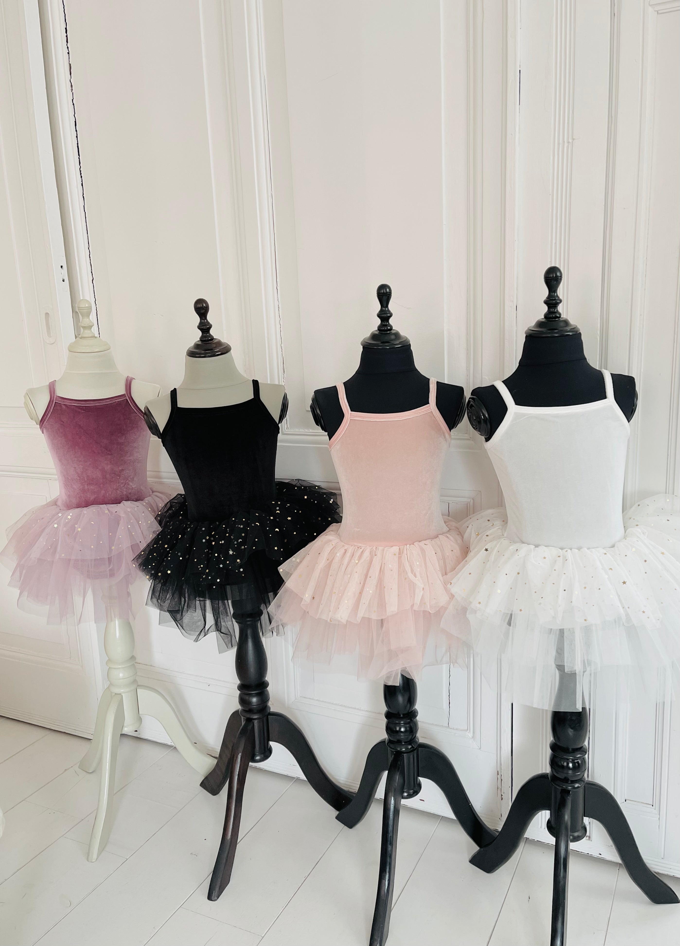 DOLLY® VELVET LEOTARD ROMPER TUTU DRESS STARS & MOON ⭐️ 🌙 TULLE 